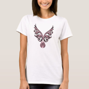 T-shirt Collier Gemstone rose