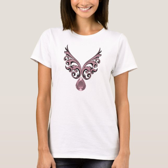 T-shirt Collier Gemstone rose (Devant)