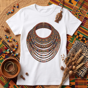 T-shirt Collier tribal perlé africain