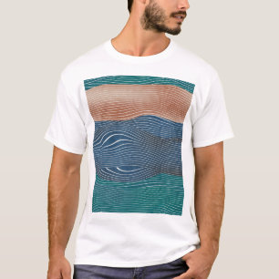 T-shirt Collines naturelles : motif sans soudure.