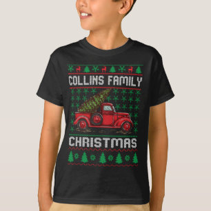 T-shirt Collins Famille Vilain Chandail de Noël Rouge Cami