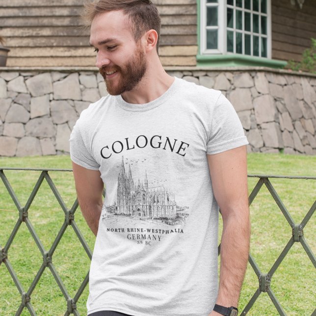 T-shirt Cologne Cathedral Germany Vintage Landscape (Créateur téléchargé)
