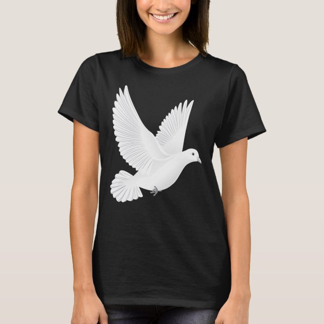 T-shirt Colombe blanche (Devant)