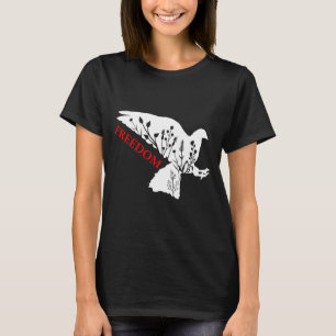 T-shirt Colombe blanche de Dom dit Dom Usa rouge dit