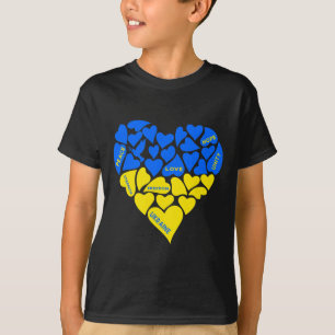 T-shirt Colombe de la Paix Cœur Ukraine Espoir Amour Ukr J