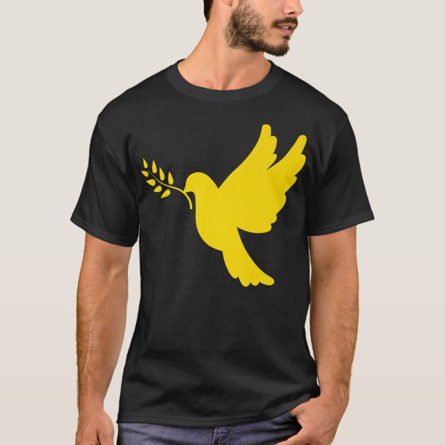 T-shirt Colombe de la paix en Ukraine Premium  (Devant)