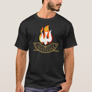 T-shirt Colombe de Pentecôte langues de feu Flamme Saint-E