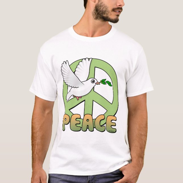 T-shirt Colombe et symbole de paix (Devant)