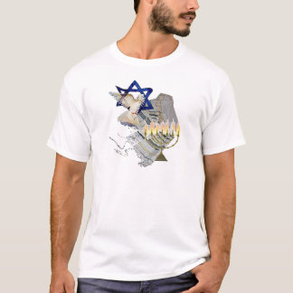 T-shirt Colombe, Tallit et Menorah B