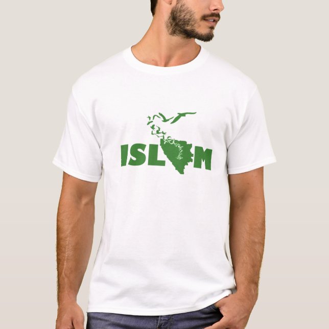 T-shirt Colombes de l'Islam de la Bosnie de paix (Devant)