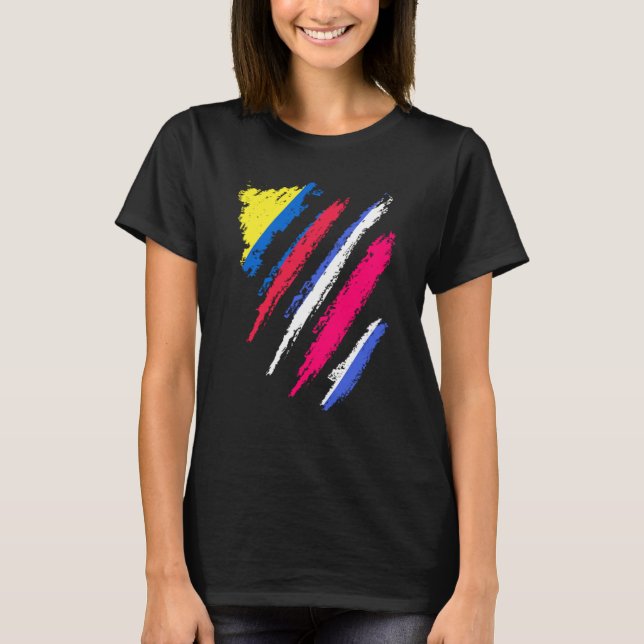 T-shirt Colombia Flag Costa Rica Grown Patriot Country Str (Devant)
