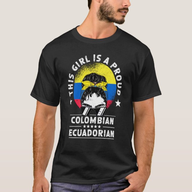 T-shirt Colombia Flag Ecuador Grown Women Girl Citizen Pri (Devant)