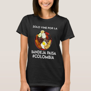 T-shirt Colombia Food Comida Pride Correspondant Bande Col
