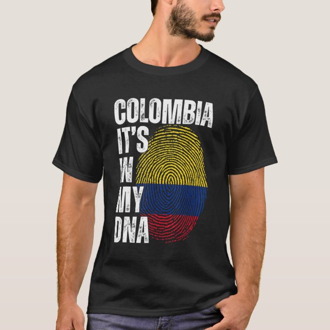 T-shirt Colombia It's In My DNA Matching Colombian Men Wom (Devant)