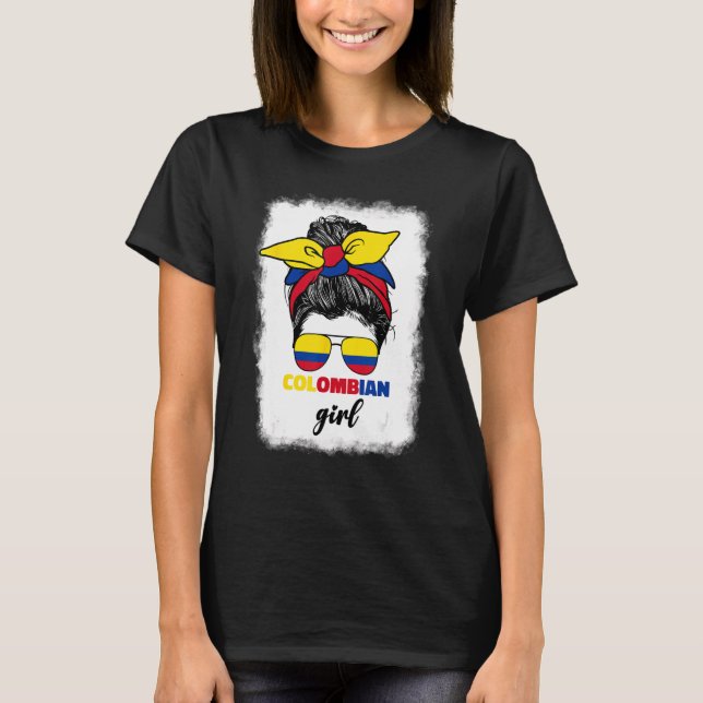 T-shirt Colombiana Colombie Drapeau mignonne Colombienne f (Devant)