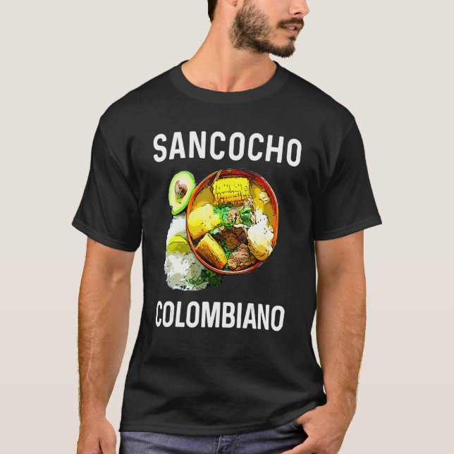 T-shirt Colombie Alimentation Comida Fierté Correspondant  (Devant)
