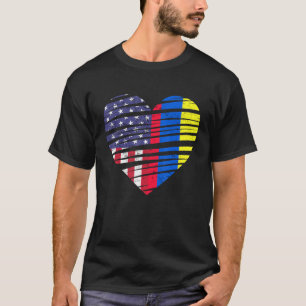 T-shirt Colombie American Gros Coeur USA Patriot Heritage
