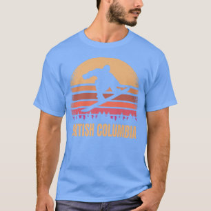 T-shirt Colombie-Britannique Canada Snowboard Outdoor Vint