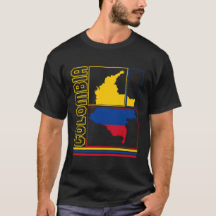 T-shirt Colombie Carte Colombie Colombienne Pride Ma Colom