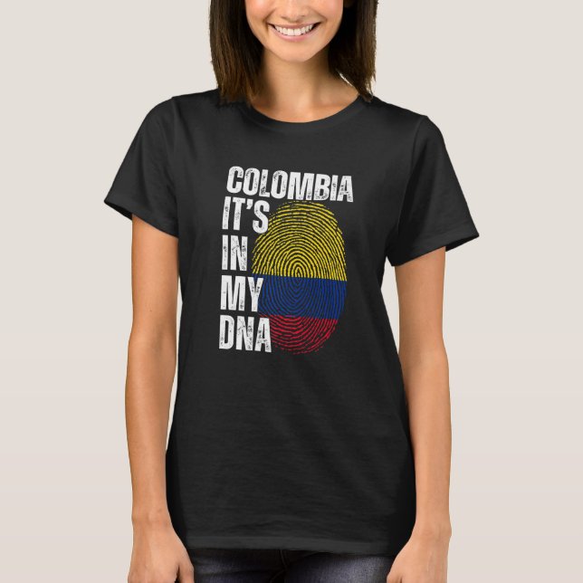 T-shirt Colombie C'est Dans Mon ADN Correspondant Aux Homm (Devant)