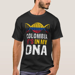 T-shirt Colombie C'Est Dans Mon Adn Fier Colombien Colombi