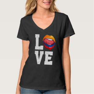T-shirt Colombie Drapeau de football Fan Love Colombien