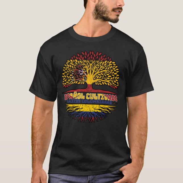 T-shirt Colombie Espagne Espagne Espagne Espagne drapeau d (Devant)