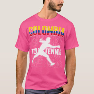 T-shirt Colombie Fans de tennis de table Jersey drapeau co