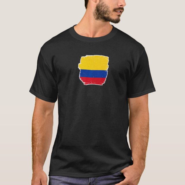 T-shirt Colombie Fier drapeau colombien 1 (Devant)