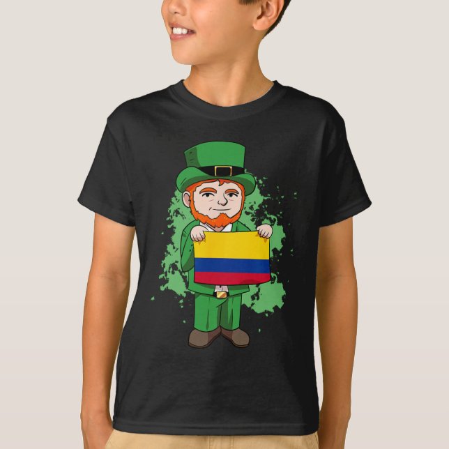 T-shirt Colombie Fier Drapeau Colombien St. Patricks Day L (Devant)