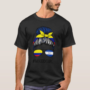 T-shirt Colombie Honduras Drapeau Colombien Honduras Messy