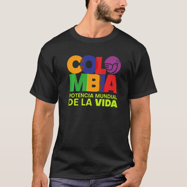 T-shirt Colombie Potencia Mundial De La Vida (Devant)