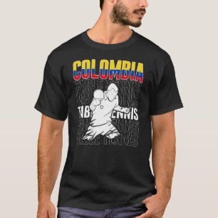 T-shirt Colombie Tennis de table soutien Colombien Ping Po