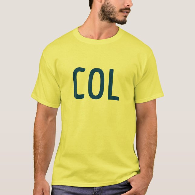 T-shirt Colombie Trois parties Combo Design - Drapeau colo (Devant)