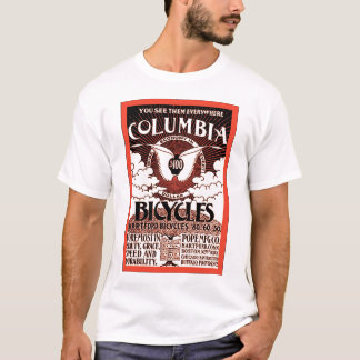 T-shirt Colombie va à vélo la publicité vintage de