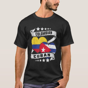 T-shirt Colombien cubain pour enfants moitié colombien et