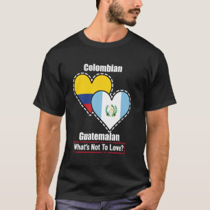 T-shirt Colombien Guatémaltèque Cœur Drapeaux Qu'est-ce Qu