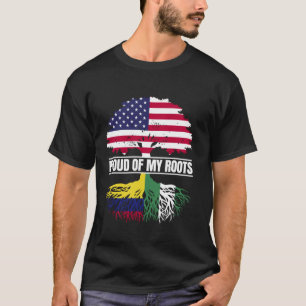 T-shirt Colombien Nigérian Mix Fiers de mes Racines Colomb