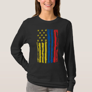 T-shirt Colombienne American Pride Usa Drapeau Columbia Ra