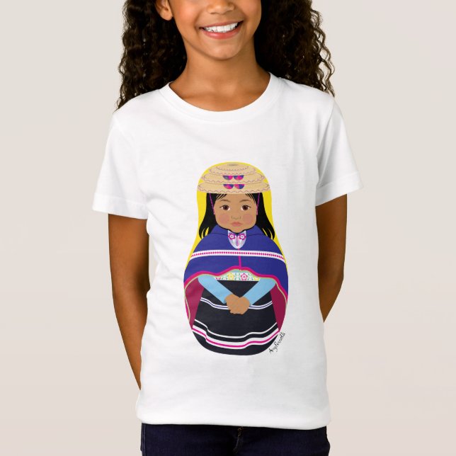 T-Shirt Colombienne, Misak ou Guambiana Matryoshka (Devant)