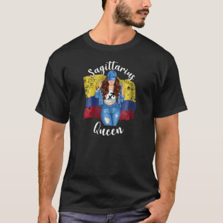 T-shirt Colombienne Sagittaire Reine De Colombie Fla Femme