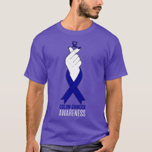 T-shirt Colon Cancer Sensibilisation Kpop Doigt du coeur C