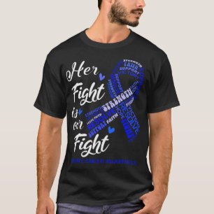 T-shirt Colon Cancer Sensibilisation Son combat est notre