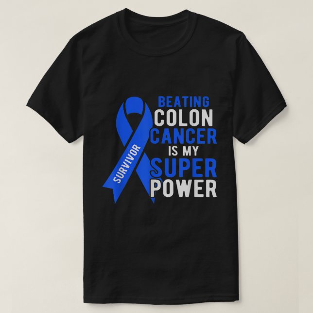 T-shirt Colon Cancer Sensibilisation Survivante Hommes Fem (Design devant)