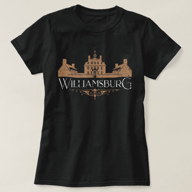 T-shirt Colonial Williamsburg Virginia Vintage désorganisé (Design devant)