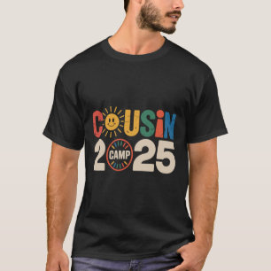 T-shirt Colonie de cousins 2025 Camping Feu de camp Vacanc
