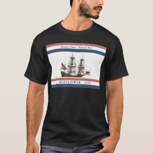 T-shirt colonie de Plymouth de la fleur printanière 10