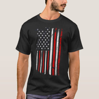 T-shirt Colonnes de tambour sur un drapeau américain vinta