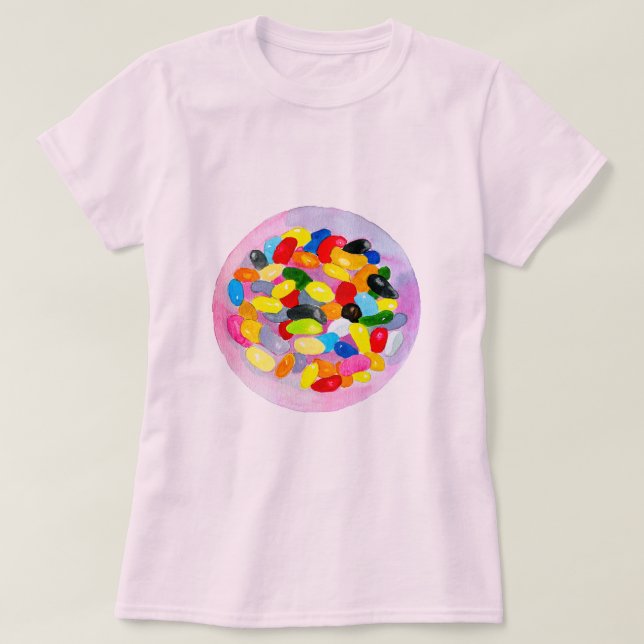 T-shirt Colonnes sucrées et colorées de bonbons (Design devant)