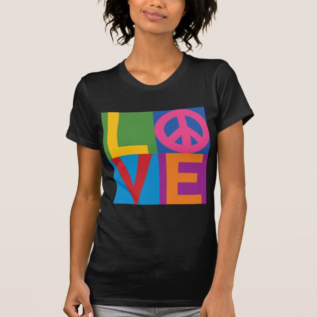 T-shirt Color Black LOVE (Devant)